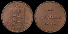 Guernsey 1830 4 Doubles. Km-2, S-7201