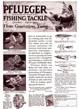 1931 Vintage ad Pflueger Fishing Reels Akron Supreme & Summit Lures Pal-O-mine