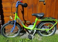 Puky Kinderfahrrad 16 Zoll in grün, neuer Ständer, neue Pedale und neuer Sattel