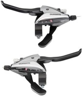 Shimano Schalthebel / Bremshebel ST-EF65 Set 3x8-fach silber re u. li inkl. Zug