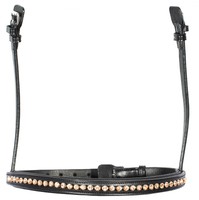 Englischer  Nasenriemen mit goldenen Steinen von Eques Isländer Islandpferde 