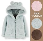 Carter's baby boy girl unisex pink blue or brown Sherpa Hooded Jacket PICK 1pc