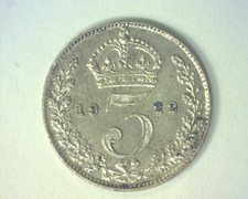 Great Britain 1922 Three Pence rev small spots .0227 Asw Km813a Ef ~ R2017