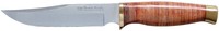 Linder Bowie Messer Ledergriff klassisches Jagdmesser Bowie Knife 440815