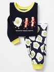 $26.95 Baby Gap Boys Bacon and Eggs Sleep Set 2-piece Size 3T Years NWT