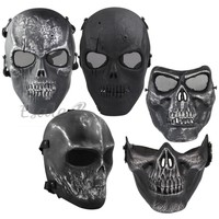 Paintball Maske Totenkopf Schädel Softair Schutzmaske Militär Schwarz