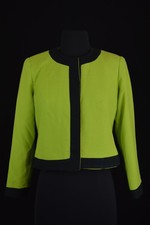 Authentic Vintage 80'S Dawn-Phen Designs Poly Lime Green Jacket Women's Small*