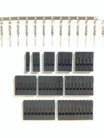 50x Crimpstecker, männlich | 1-10 polig | 50 Gehäuse + Crimpkontakte | dupont