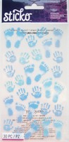 STICKOPOTAMUS Scrapbooking Sticker ~ PASTEL BABY BOY PRINTS ~ HÄNDE & FÜSSE