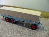 1/87 Brekina 3-Achs Schwer-Anhänger Wagennummer 15 blaugrau