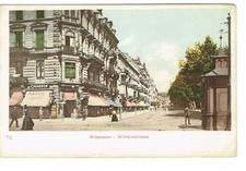 WIESBADEN WILHELMSTRASSE EARLY 1900'S UNDIVIDED BACK SOLD BY BROCKINGTON EXETER