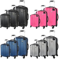 Koffer Trolley Hartschale Uni Schwarz Blau Silber Pink Größe M L XL Bowatex