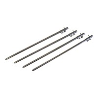4 x DOPPELSCHRAUBE  BANK STICK 50-90cm Bankstick EDELSTAHL Rod Pod COMMON BAITS