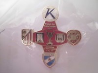 Pin 76/77 EC Finale Hamburger SV - RSC Anderlecht Madrid Midlothian Budapest rot