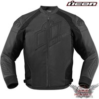 ICON HYPERSPORT PRIME MOTORRAD LEDER JACKE SCHWARZ RACING TOURER KURZ M L XL 2XL