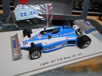 F1 LIGIER Matra JS7 JS 7 Brazil 1977 #26 Laffite Gi tanes Spark Resin 1.43 