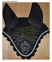 Edle  Fliegenhaube , Schwarz , Strass  , Gr. WB , NEU , Westphale