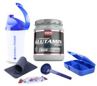 38€/kg -  Best Body BBN Hardcore Glutamin Powder 550 g Dose + Bonus