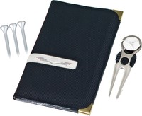 LONGRIDGE Geschenk-Set | Scorecard-Pocket | Pitchgabel | Divot Tool | Tees + NEU
