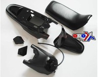 New YAMAHA PW 50 Plastics Plastic Kit Tank Seat Front & Rear Fender Black