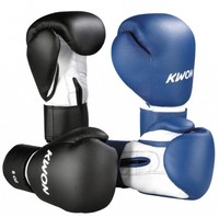 KWON® Fitness Boxhandschuhe 8 10 12 14 16 OZ Unzen Blau schwarz UZ Kinder Damen 