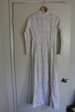 Victorian Era White Ladies Fancy Night Dress Small