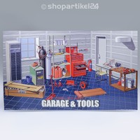 Fujimi 11118 - Garage & Tools Garage + Zubehör Set - 1:24 Bausatz GT-15