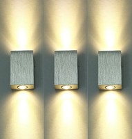 6W LED Wandlampe Flurlampe Wandleuchte Leuchte Flurleuchte Alu Leuchte Warmweiß 