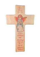 Taufkreuz Kinderkreuz Wandkreuz Engel Mädchen