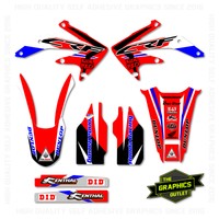 HONDA CRF450x 2005 - 2016 MX MOTOCROSS GRAPHICS SPLIT KIT - RIDE RED