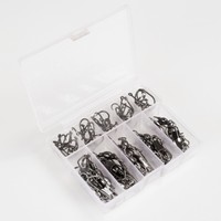 Karabinerwirbel Öhrhaken Gr. 8 in einer Box ca. 70 Teile