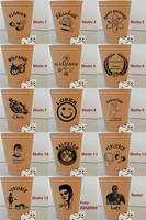 Knobel-/ Würfelbecher Rindsleder personalisiert mit Ihrer Wunschgravur +5 Würfel