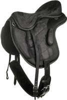 HKM Sattel baumlos 16" 17" 18" inkl. Zubehör schwarz sehr leicht