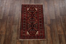 Geometric Foyer Size 3x5 Balouch Persian Area Rug Oriental Carpet 5' 5" x 2' 10
