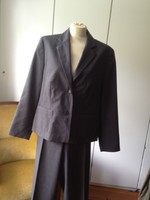Fabiani Damen Anzug Gr. 46 Blazer Gr. 48 Hose grau-Nadelstreifen sehr gut!