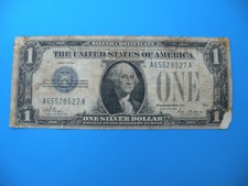 Old Vintage 1928 One Dollar Bill $1 Silver Certificate Funny Back Note B2
