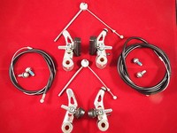 Cantilever Bremsen Set Hinterr.&Vorderr.Komplettsystem Teflon Bremszüge  #12623