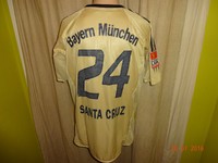 FC Bayern München Adidas Auswärts Matchworn Trikot 05/06 + Nr.24 Santa Cruz Gr.L