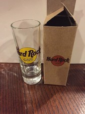 Hard Rock Cafe SINGAPORE SHOT GLASS PHRC Logo BLACK Text Old Asian 4"