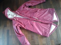 derbe Regenmantel, gefüttert, rot, Gr. 38