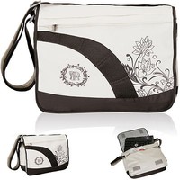 MESSENGER CREAM Tasche Schultertasche DIN A4 Kuriertasche Damentasche Soft CREME