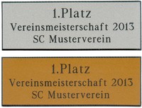 Pokal-Schild, Schilder (Pokale, Trophäe) Gravurschild, Pokalschild, Gravur