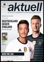 off. Programm 26.3.2016 Deutschland - England in Berlin inkl. Poster Hummels