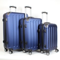 Koffer Trolley Reisekoffer Blau Reiseset Hartschale Kofferset in 3 Größen XL-L-M