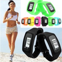 Digital LCD Pedometer Kalorienzähler Laufschritte Wandern Entfernung Armbanduhr