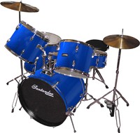 NEUWARE! Komplettes Schlagzeug mit allem was dazu gehört! Blau metallic