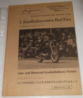 Bad Ems 1.Sandbahnrennen Programmheft 1949 Original