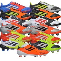 Adidas F50 ADIZERO XTRX SG Blau Schwarz Orange Weiss Silber Leder  SprintWeb NEU