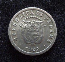 Panama 1929 5 Centesimos Coin World Coins