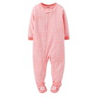 NWT GIRLS CARTERS PAJAMAS 2T 4 4T 5 5T FLEECE PINK CAT LEOPARD PRINT FOOTED PJS